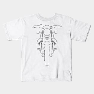 Moto Guzzi 850-T outline graphic (black) Kids T-Shirt